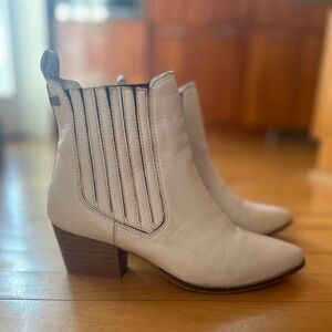 White western ankle boots in genuine leather size 39 (approx 8-8.5 US)